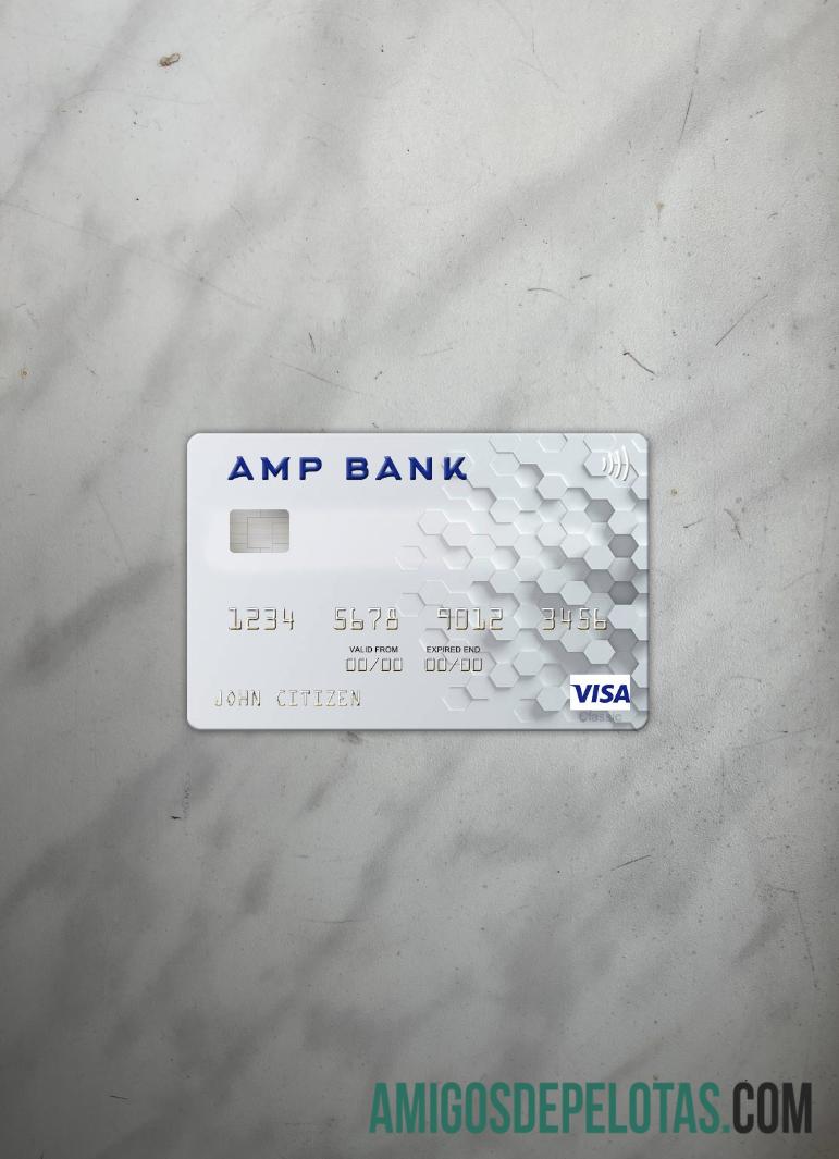 Cartão Visa do Banco AMP da Austrália Photolook Front amostra